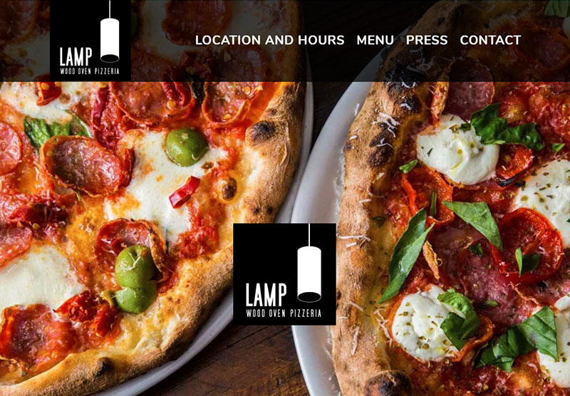 lamp wood oven pizzeria website desktop snapshot