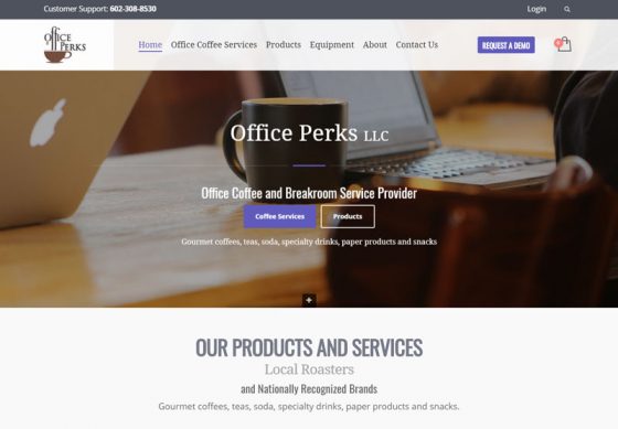 office perks website desktop snapshot