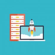 project hosting rocket graphic