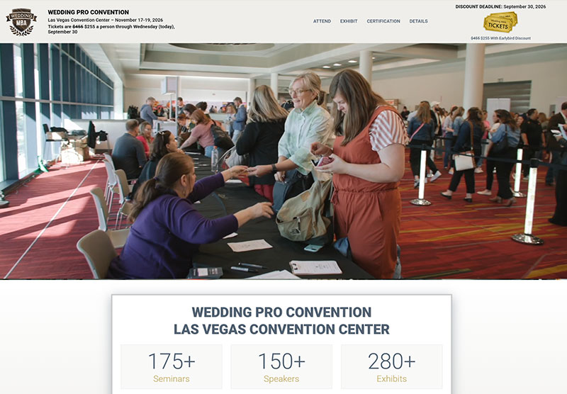 Wedding MBA website